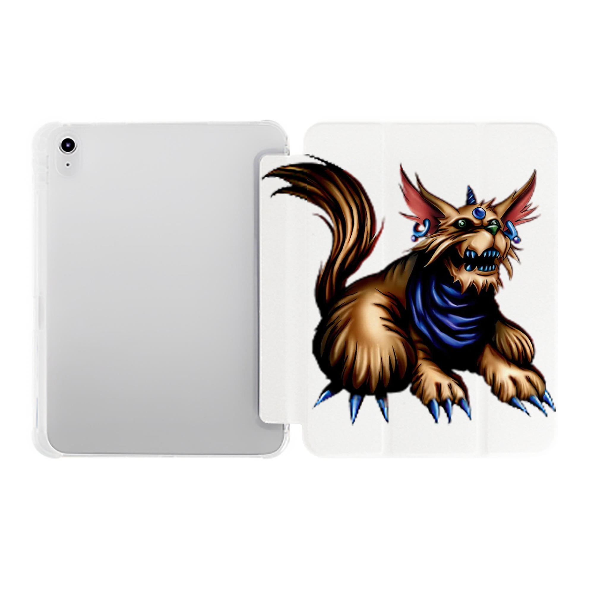 （画像用） 遊☆戯☆王 Yu-Gi-Oh! IPad ケース ペン収納付き 三つ折りスタンド PUレザー×シリコン 対応機種9.5/10.5/10.9インチ